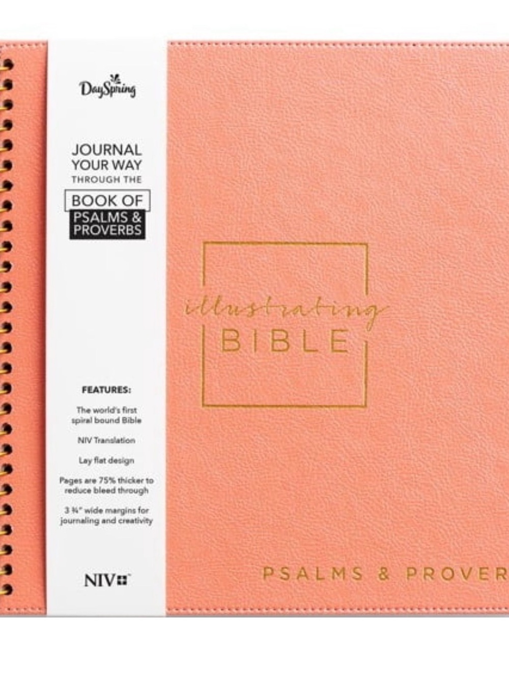 Illustrated Bible - Coral Pink Psalms & Proverbs Journal
